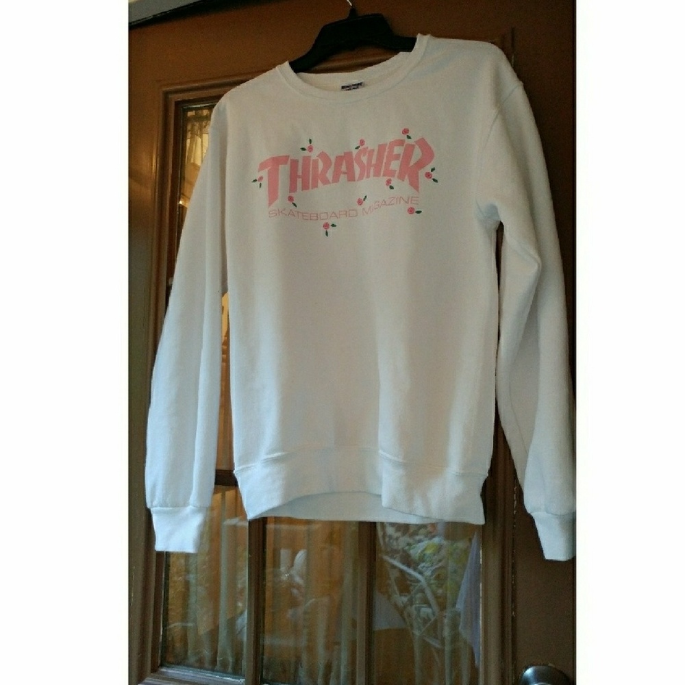 THRASHER rose crewneck